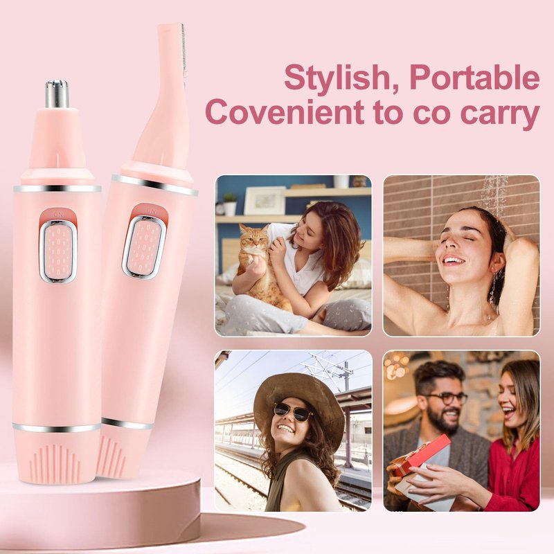 NUMIFUN Nose Hair Trimmer for Women-2025 Professional Painless Eyebrow Trimmer and Nose Trimmer Facial Hair Removal Nasal Hair Clippers Professional, Easy to Clean, Dual-Edge Blade,Black