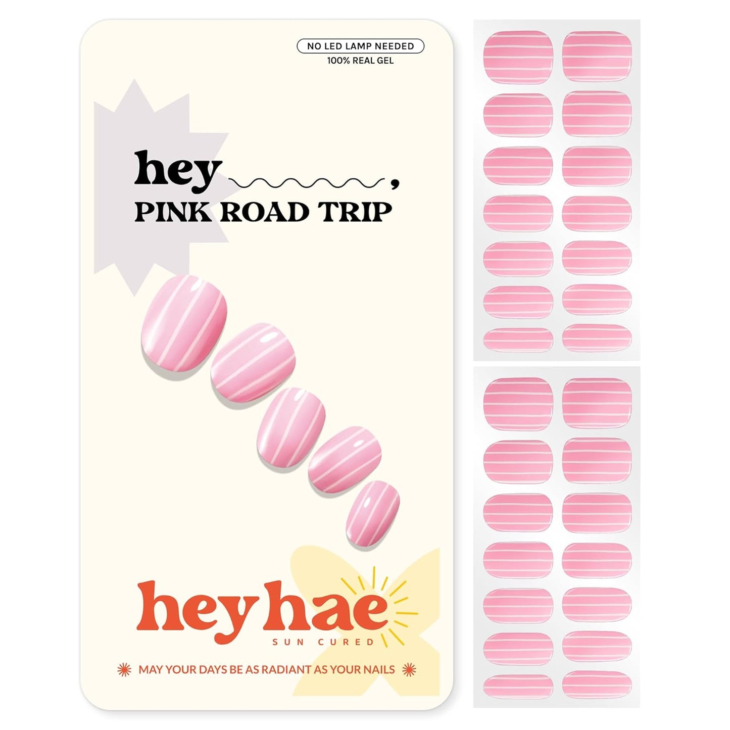Semi Cured Gel Nail Strips - Easy Apply & Remove, No LED Lamp Needed | Winter Solid Green, 28 Strips & Accessories