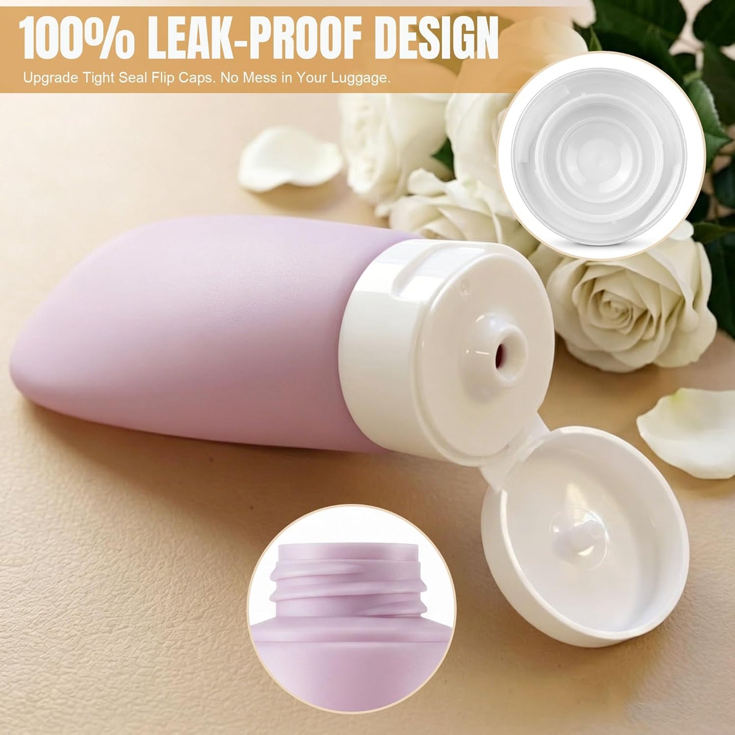 Travel Bottles Set - 20 Pack TSA Approved Leak Proof Containers | Portable Refillable Toiletry Kit for Shampoo, Conditioner, Lotion (Multi-Color)