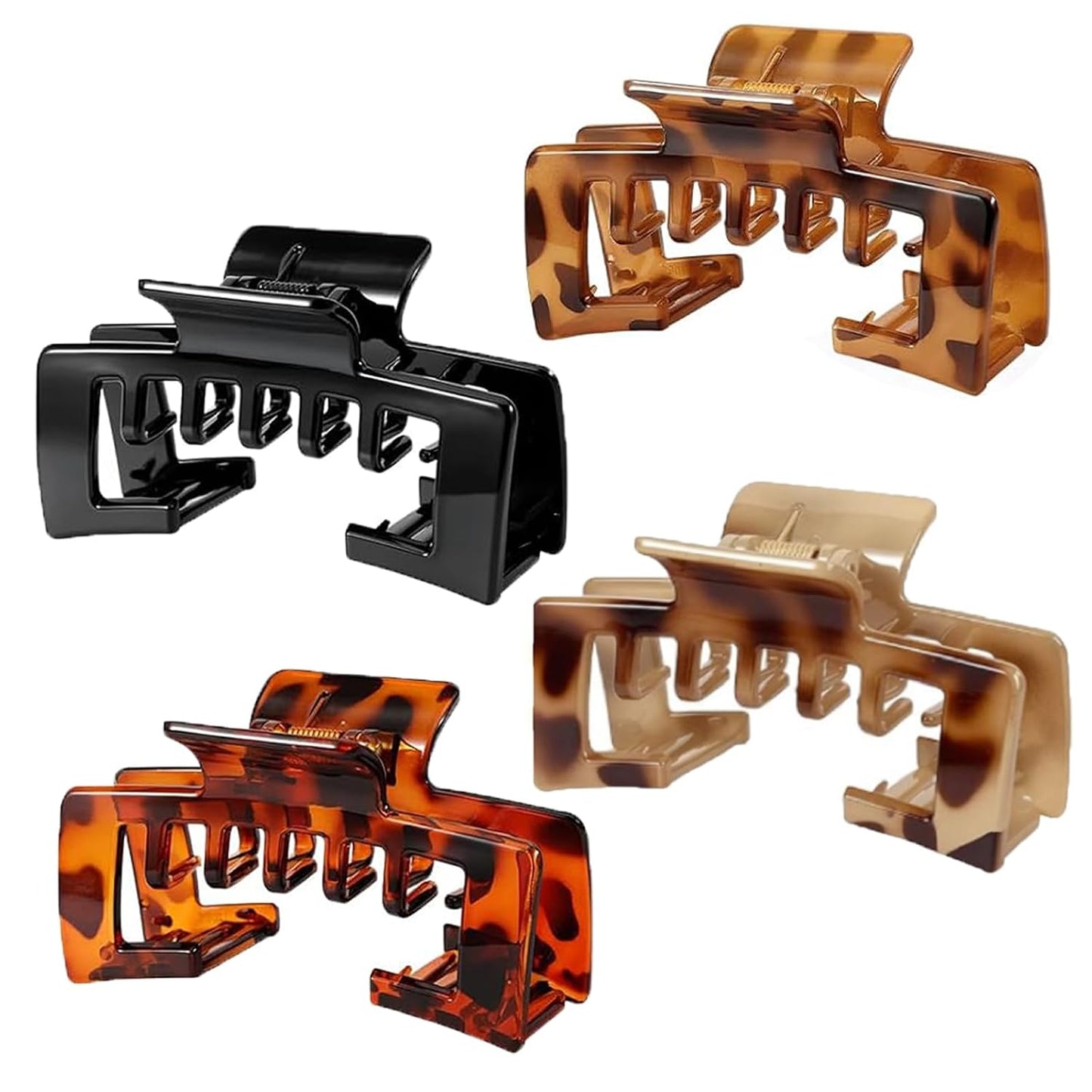 Large Trucker Hat Claw Clips for Women - 4 PCS Non-Slip Hair Clips for Baseball Caps | 4.1 Inch Durable Design