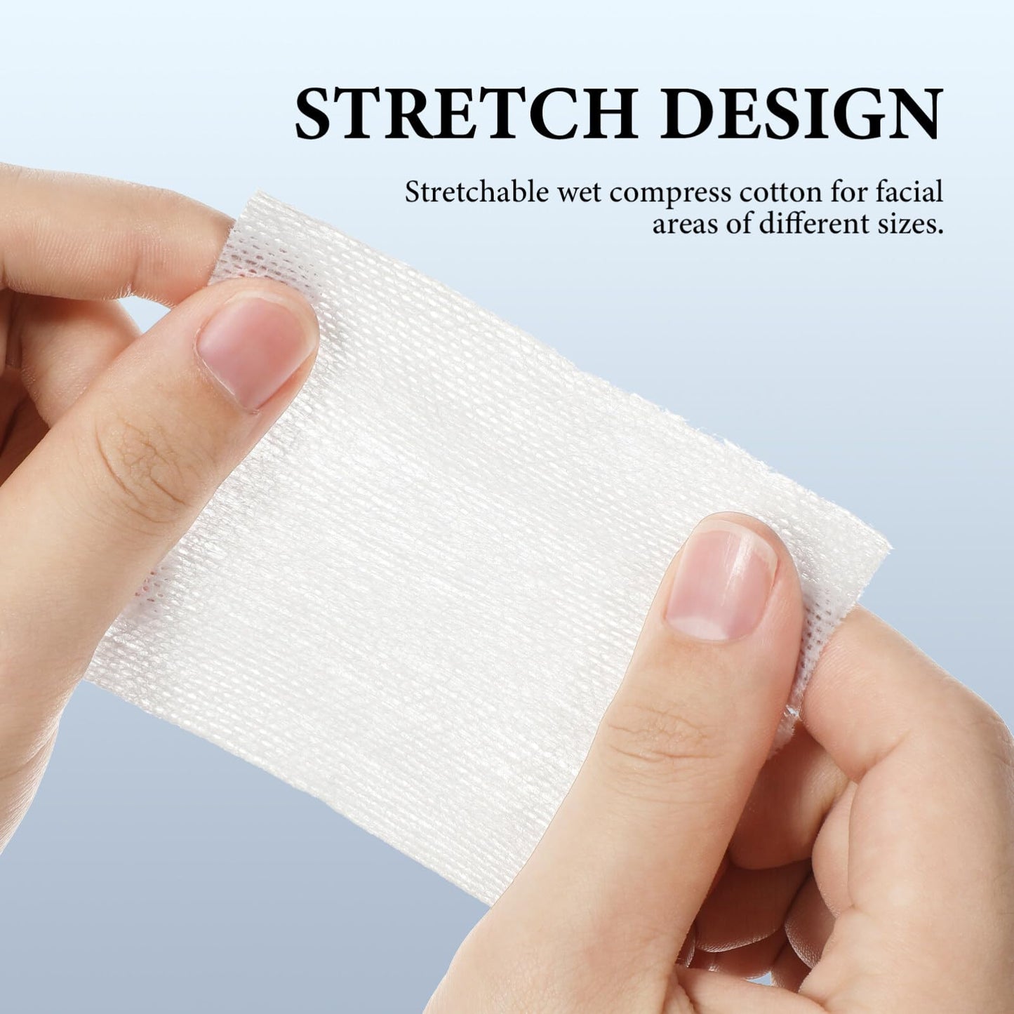 TOPPERFUN 400Pcs Cotton Pads for Face, 4.2x3.9in Thin Facial 100% Cotton Wipes, Stretchable Dry Toner Pads Soft Wipes for Toner, Makeup Remover, and Masks, Extra Soft Makeup DIY Mask for Women