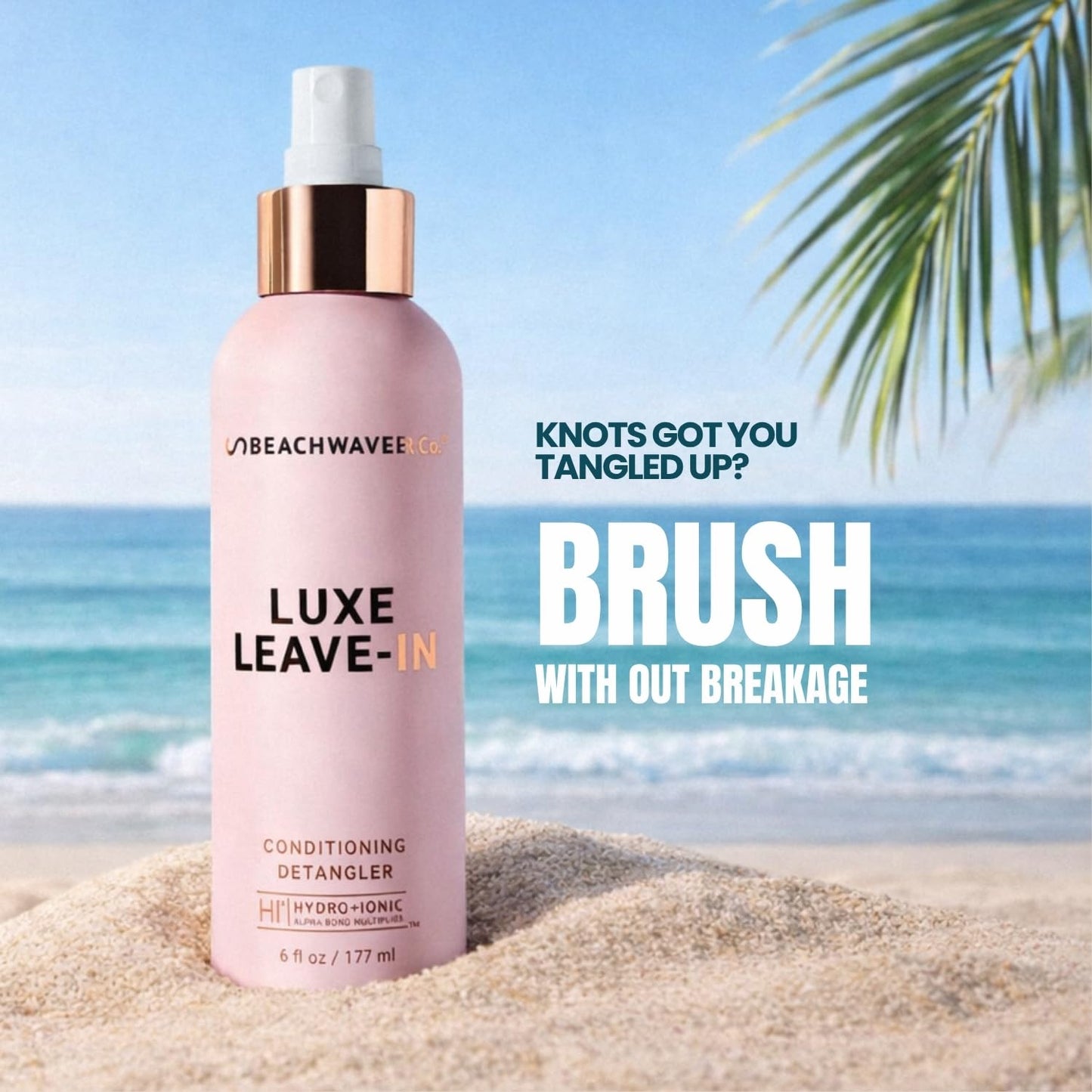Luxe Leave-In Conditioning Detangler - Hydrate & Smooth Hair | 6 Fl Oz | Bali Beach Night Fragrance