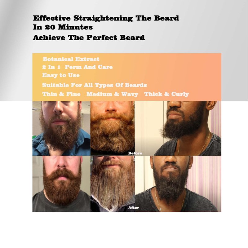 visualsource Straightening Beard Cream, 2.8oz Effective Styling Conditioner Mustache Cream Supplies To Straighten Reducing Frizz Coarse Moisturizing Softening Natural