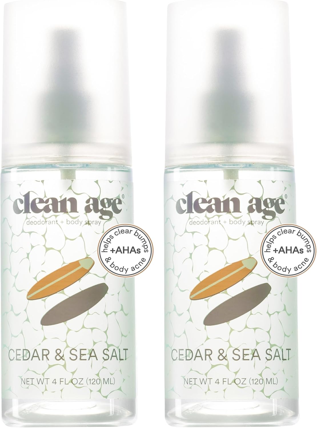 Aluminum-Free Deodorant & Body Spray - Waves 4oz | Clean Formula for Teens with AHA for Body Acne