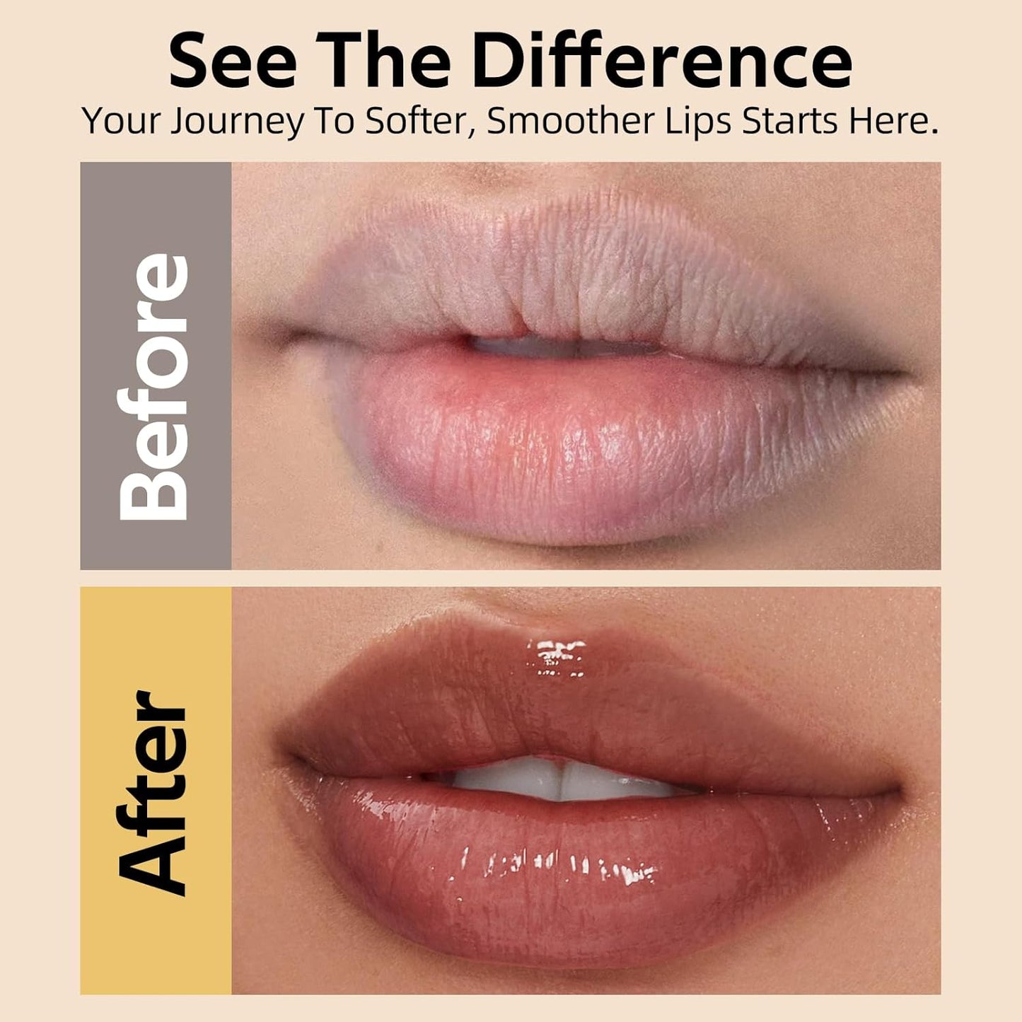 Tinted Lip Balm Set - 3PCS Sheer Moisturizing & Hydrating Balm | Natural Honey Finish for All Skin Tones