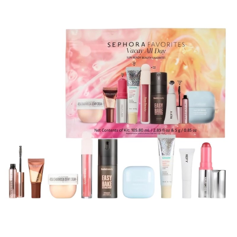 Sephora Favorites Vacay All Day 9-Piece Makeup & Skincare Set - Limited Edition Essentials