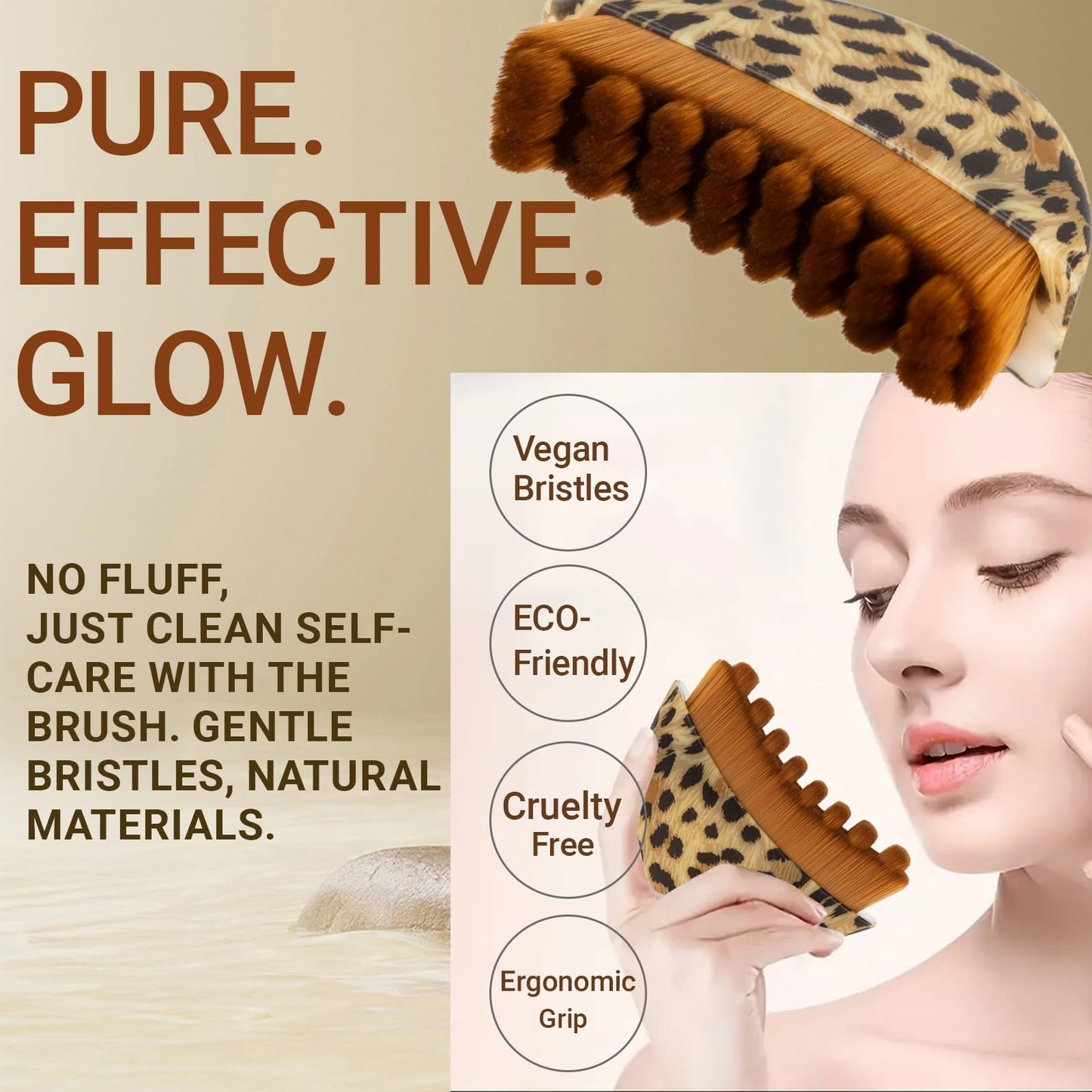 2PCS Lymphatic Contour Face Brush, Lymphatic Drainage Brush for Sculpting & Lifting, Gentle Facial Sculpting for Jawline & Cheeks, Ergonomic Lymphatic Face Brush for Chin & Neck, Ultra-Soft Bristles