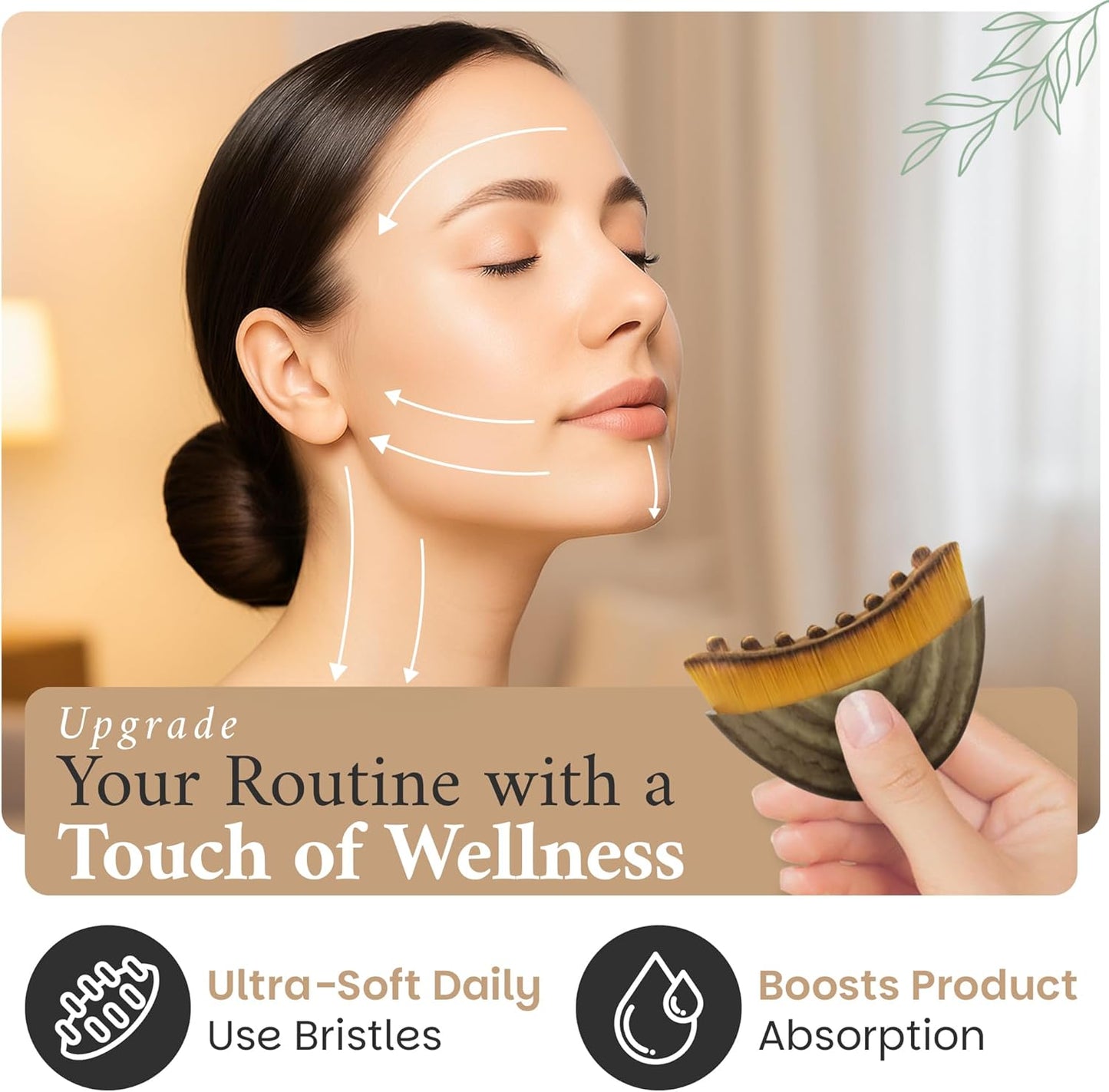 Lymphatic Contour Face Brush - Sculpting & Detox Tool for Lymphatic Drainage | Dry Massage Brush