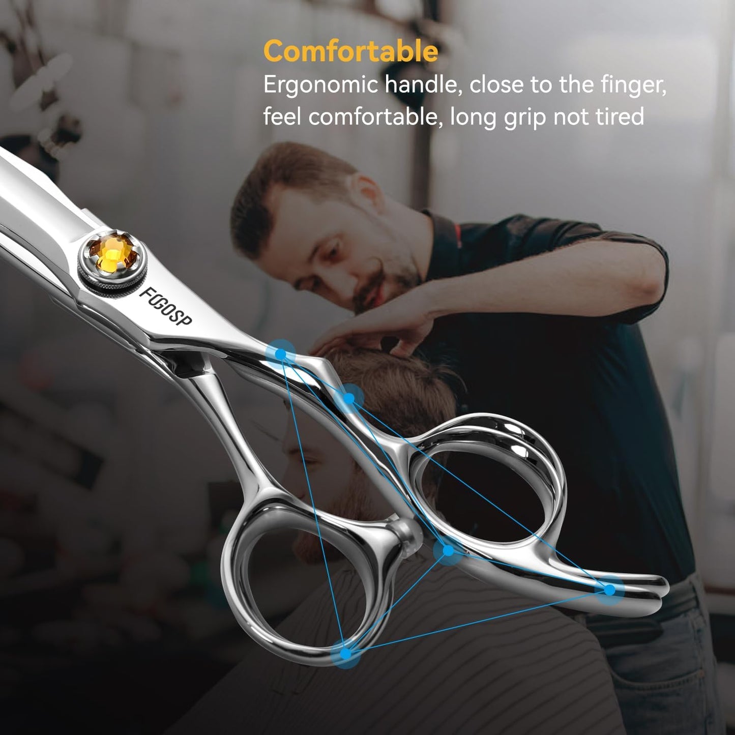 Professional Barber Scissors - 6.5" Japan VG10 Hair Shears for Precision Cutting | Unisex Design