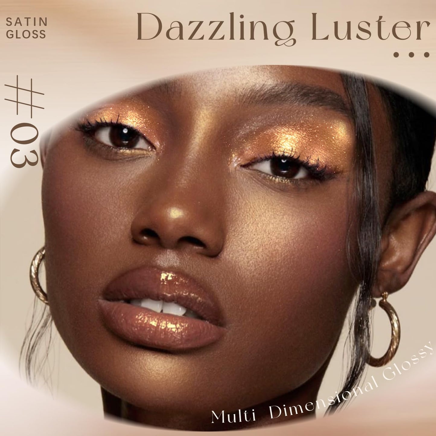 Noerrors Amber Brown Gold Cream Shimmer Eyeshadow Palette, Duochrome Natural Fresh Satin Glossy Finish, Wet Mashed-Potato Bouncy Texture, Pigmented Sparkle Neutral Metallic Glitter Eye Shadow Makeup