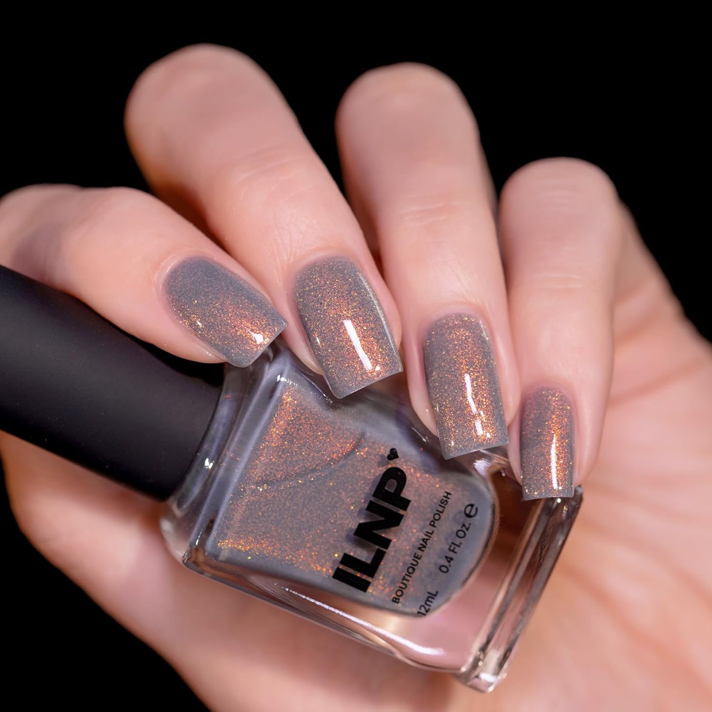 ILNP Flicker | Light Grey Shimmer Nail Polish for Stunning Nails - 15ml