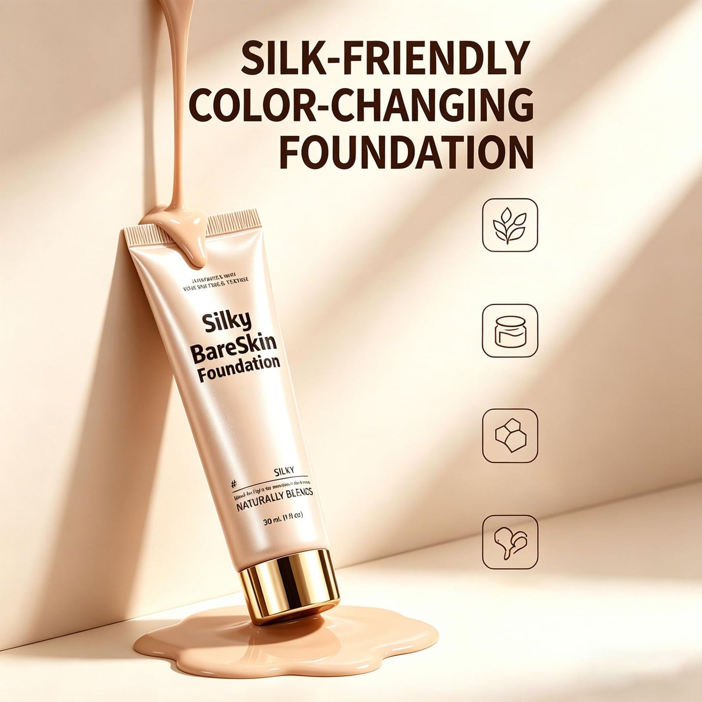 Luxury Color Changing Foundation, Hydrating Foundation for Mature Skin