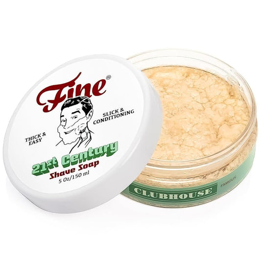 Mr. Fine 21C Men’s Shaving Soap, Builds Thick & Easy Lather, Protects From Razor Burn & Irritation, No Artificial Colors, Made In Italy, 5oz. (150ml), American Blend