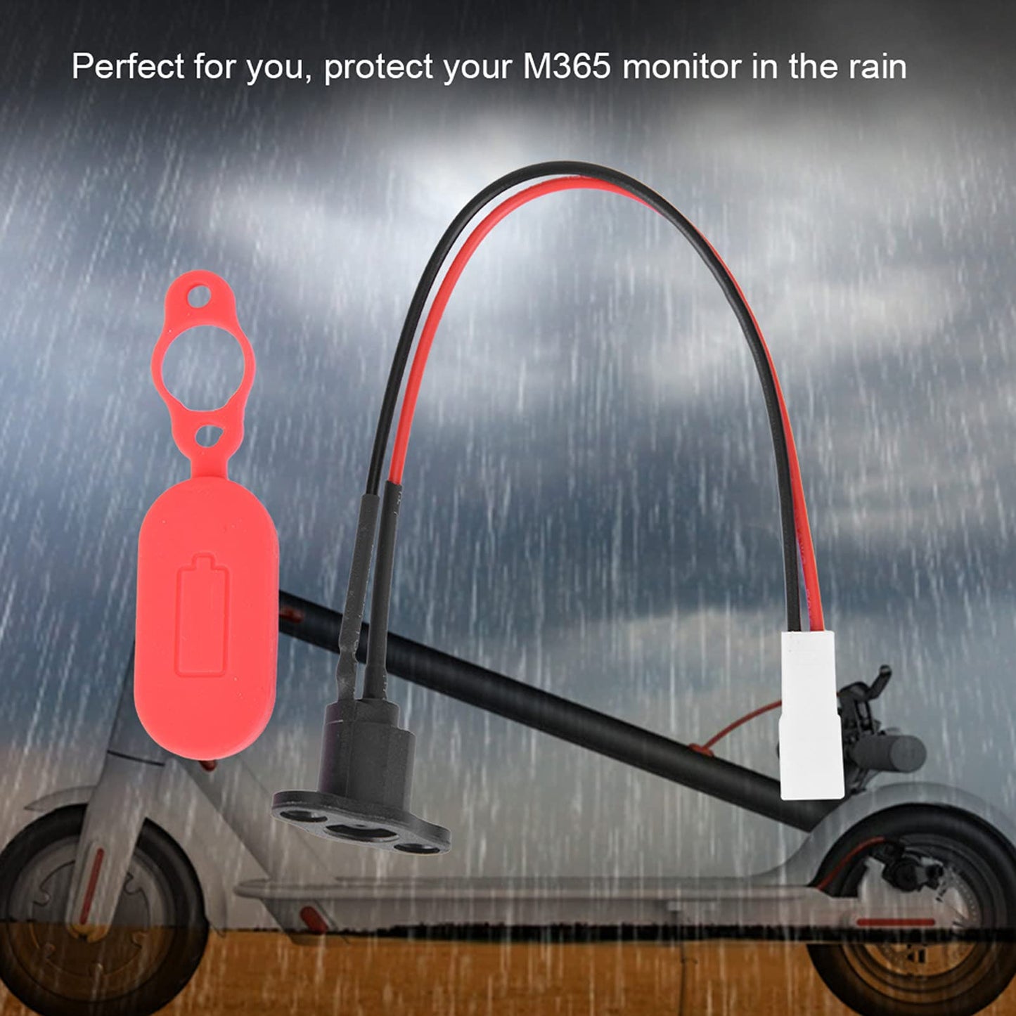 Qiilu Electric Scooter Charger Port Aovo Pro Charging Port Gel Silicone Sleeve Charging Port with Waterproof Cover for M365 Electric Scooter Sory