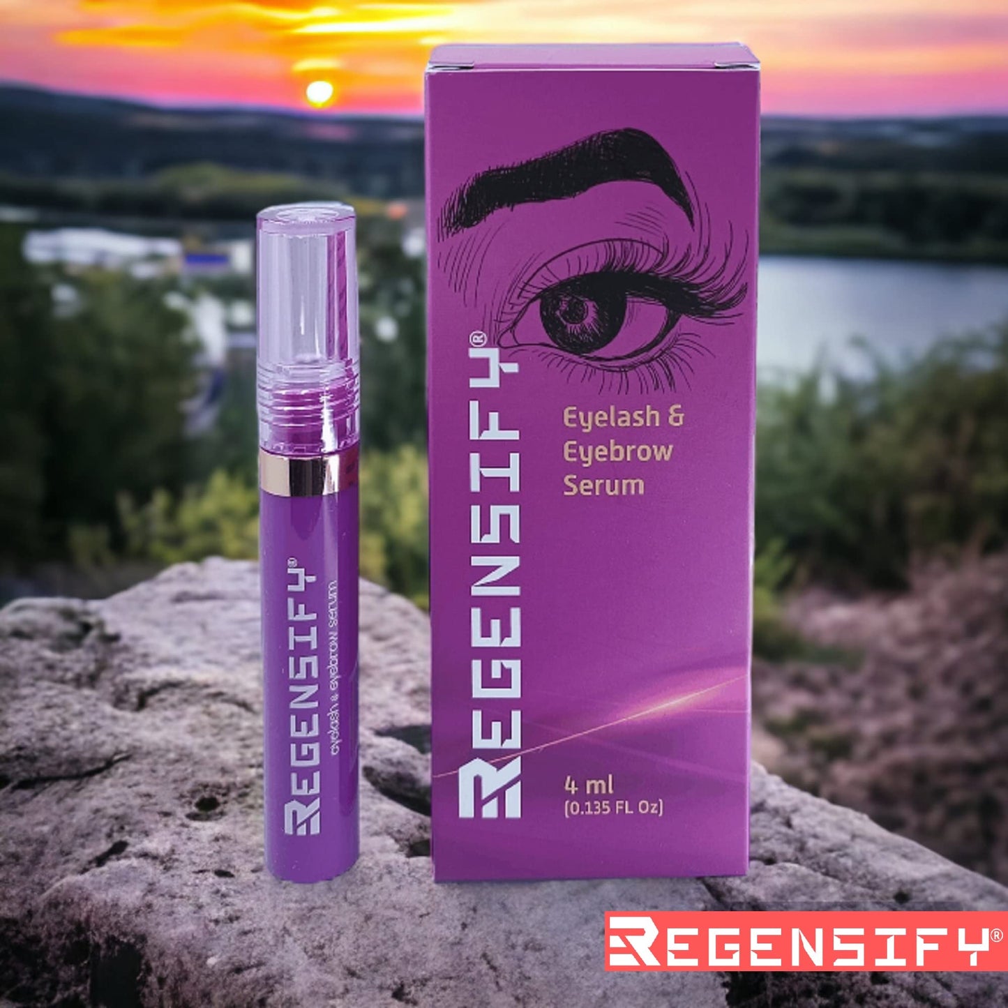 REGENSIFY Eyelash and Eyebrow Growth Serum 4 ml (0.135 FL Oz) [Capixyl 5%, Redensyl, Adenosine, Biotin, Panthenol, Hyaluronic Acid, Peptides] - Promotes voluminous Lashes and Brows