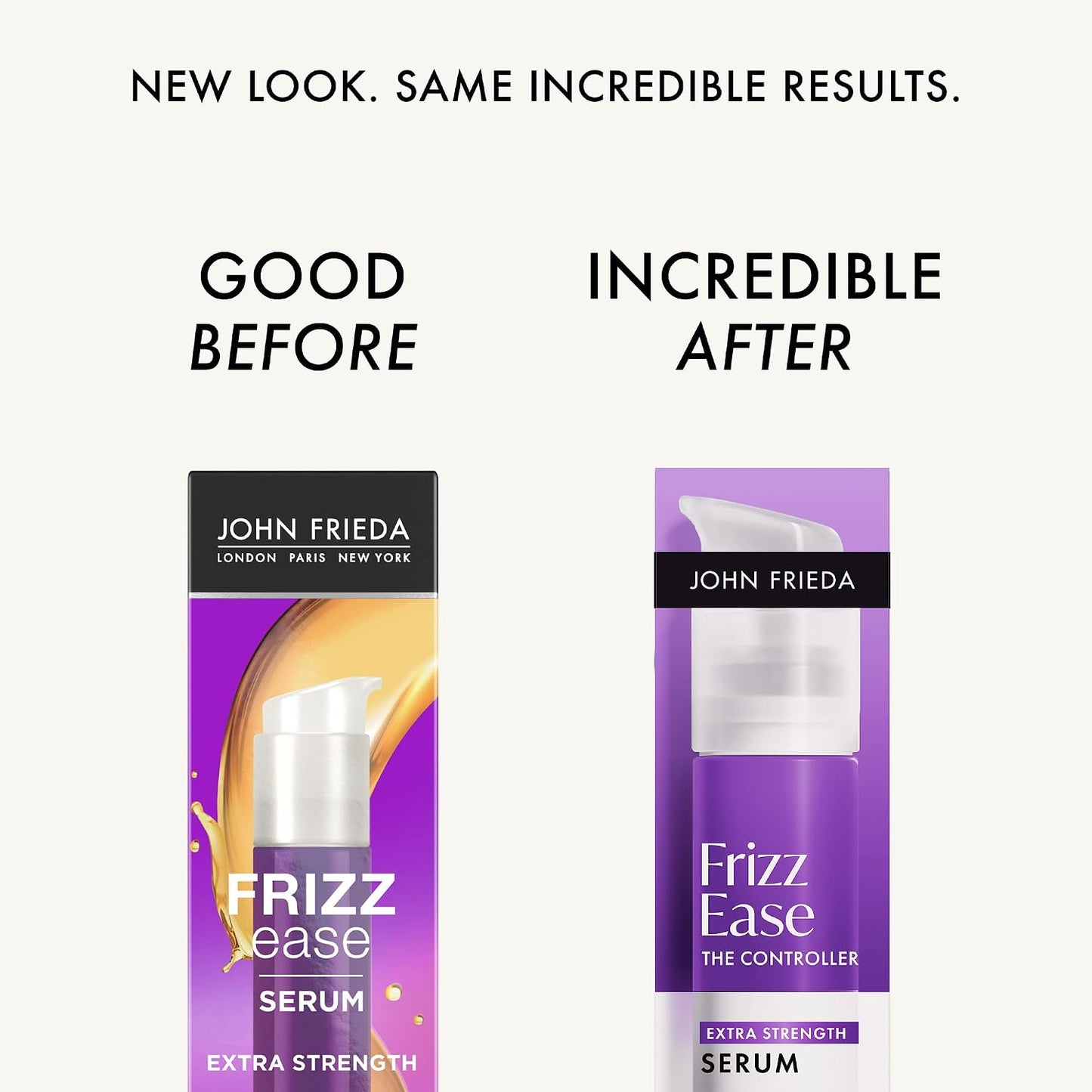 John Frieda Frizz Ease Extra Strength Hair Serum - Anti-Frizz Smoothing with Argan & Coconut Oil | 1.69 fl oz, Pack of 2