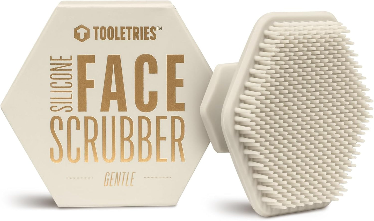 Premium Silicone Face Scrubber - Gentle Exfoliating Brush for Men & Women | Deep Pore Cleansing, Quick-Drying - Sand