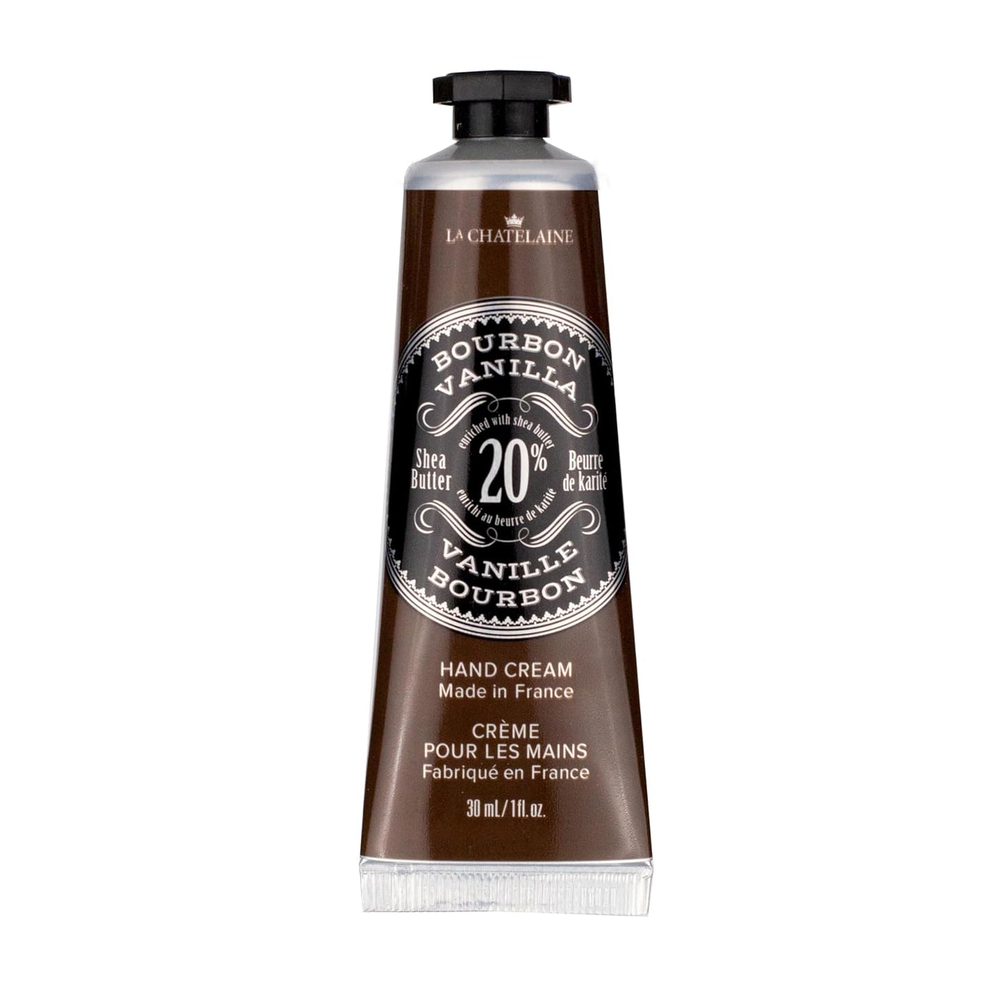La Chatelaine Shea Butter Hand Cream - Organic Argan Oil, Moisturizing & Nourishing | Travel Size 1 oz/30ml - Amber Cashmere