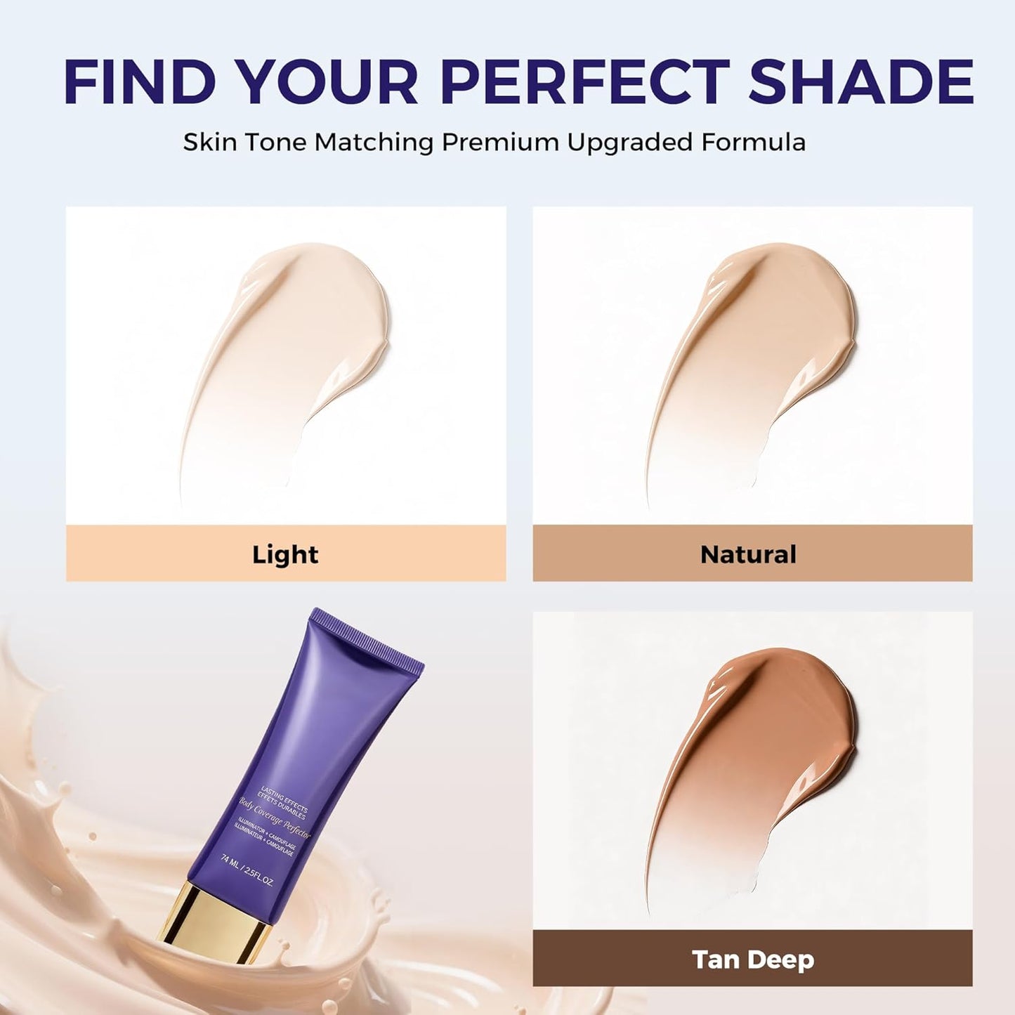 Tattoo Cover Up Concealer - Full Coverage for Uneven Skin, Scars & Blemishes | 24Hr Sweatproof Formula, 2.5 oz, Light