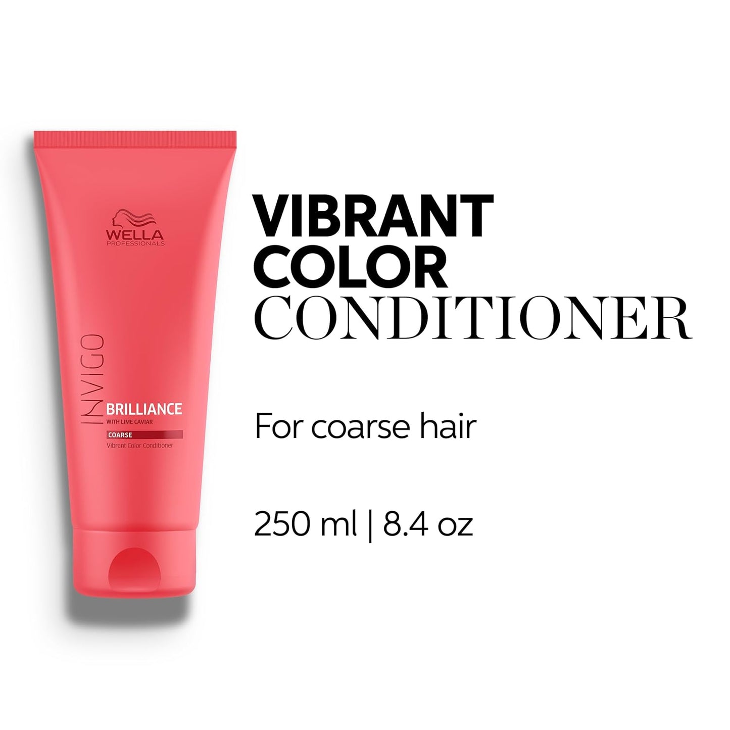 Wella Professionals Invigo Brilliance Conditioner - Intense Color Protection for Coarse Hair | Salon Formula, Shine Care