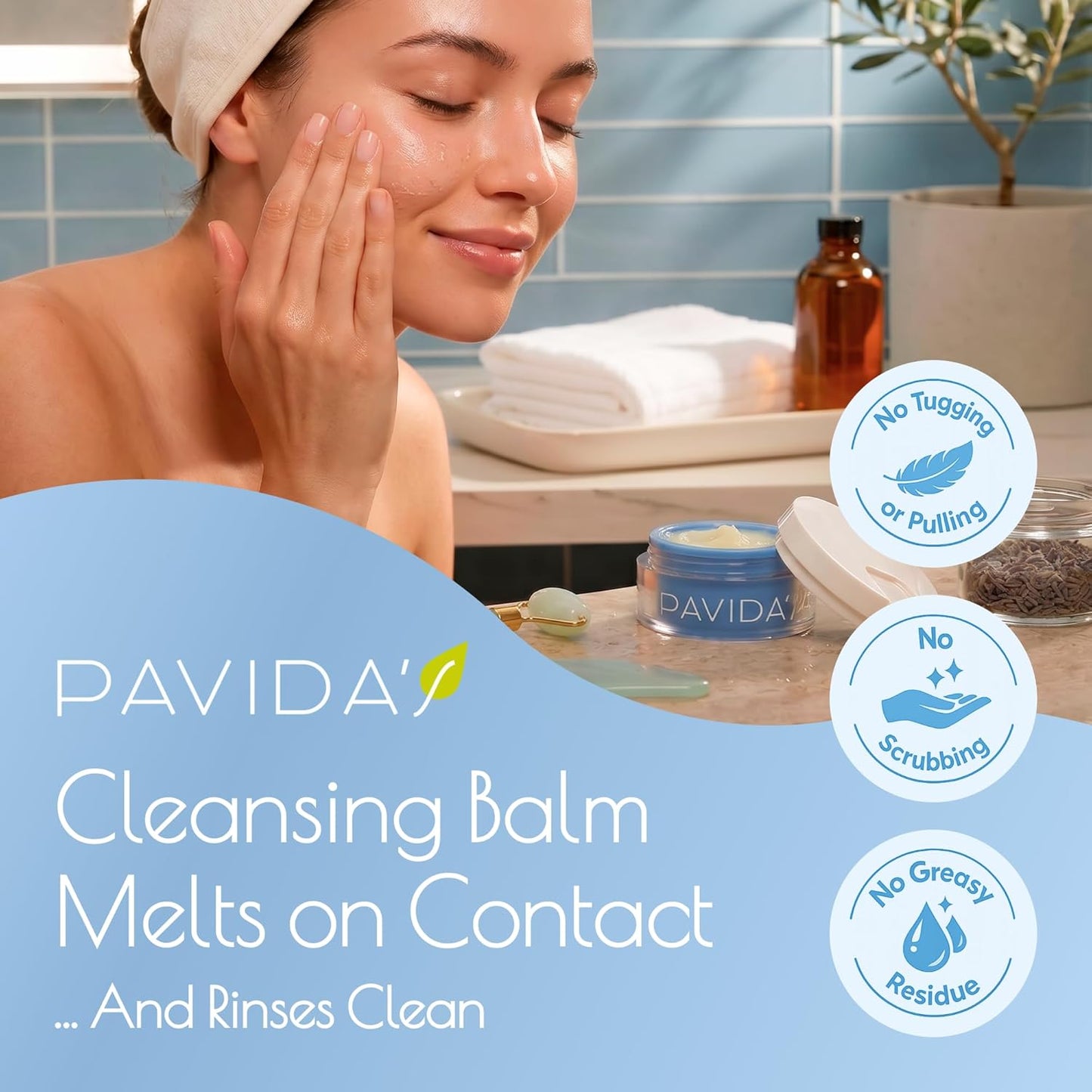 Makeup Remover Cleansing Balm – Melts Waterproof Makeup & SPF | Natural Vegan Formula – 1.7 Oz
