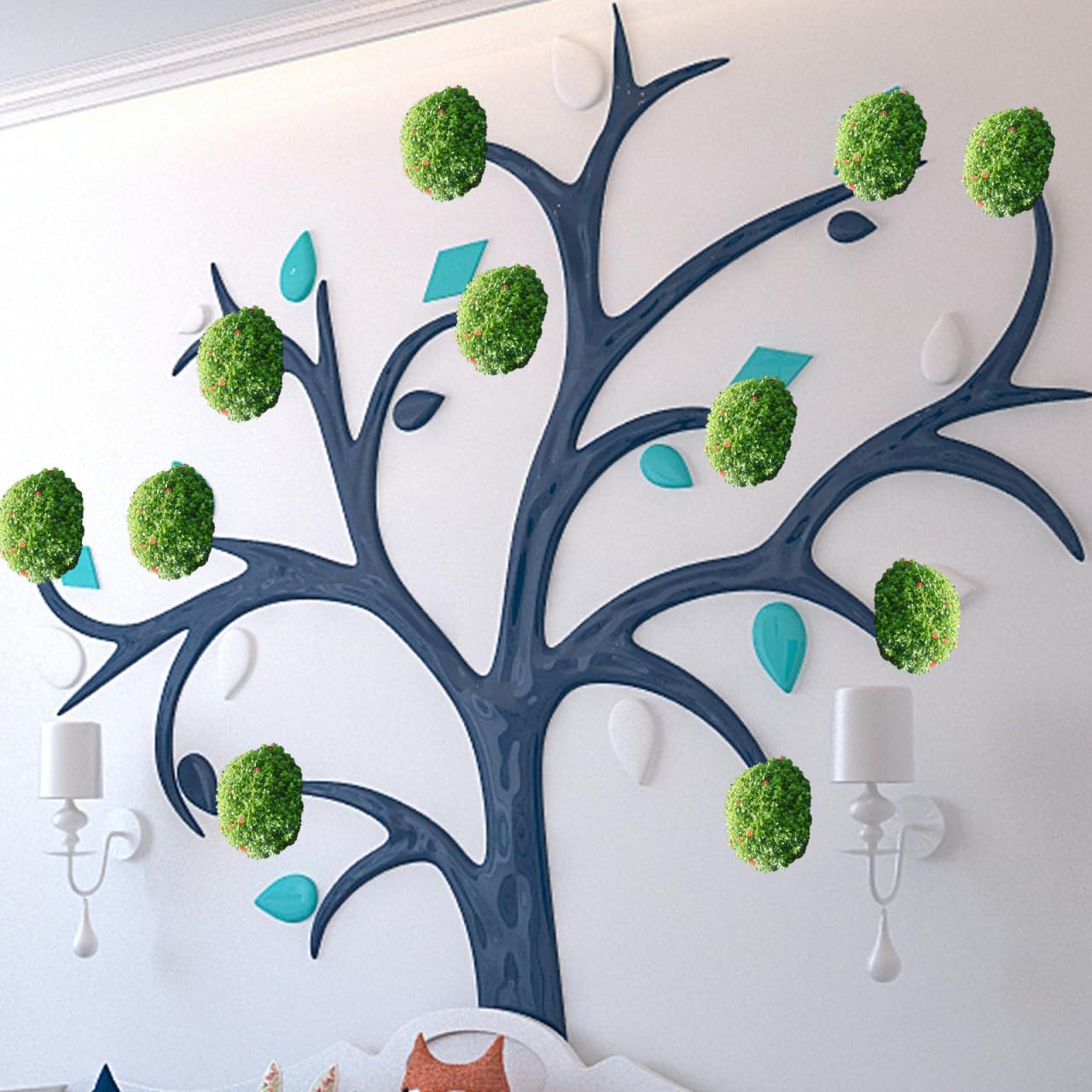 Housoutil 4 Inch Topiary Ball Frame for Artificial Plant Ball Support, 6Pcs Floral Sphere Cage for Flower Arrangement, Plastic Faux Greenery Frame Holder for Hanging Garden Wedding Decor