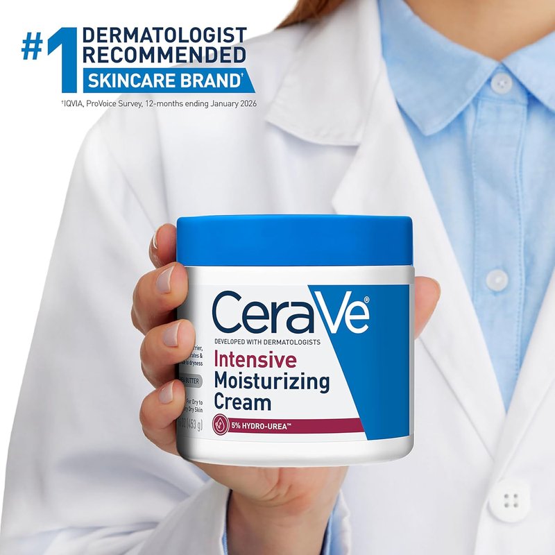 CeraVe Intensive Moisturizing Cream - 72H Hydration & Shea Butter Body Lotion for Extremely Dry Skin, 19oz