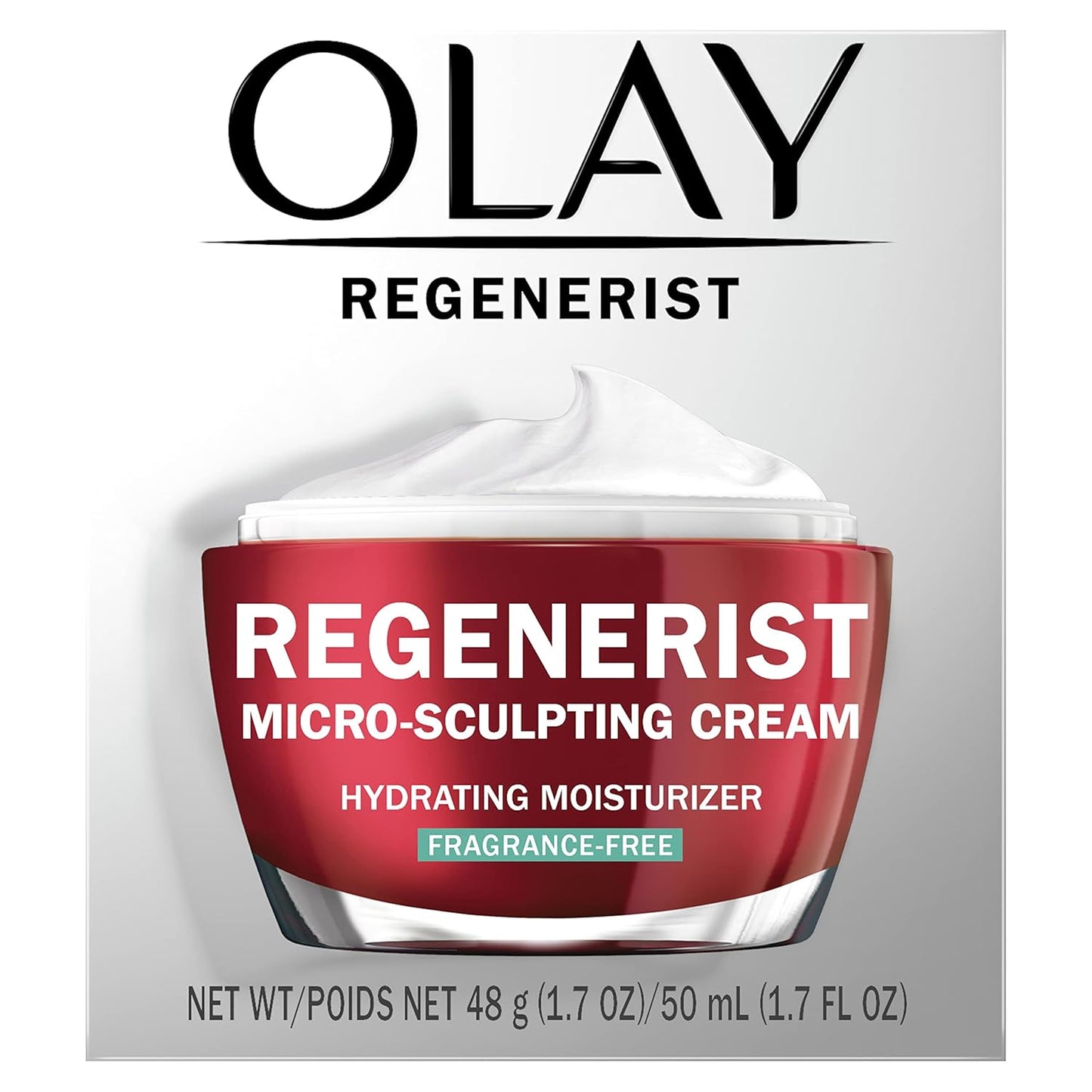 Olay Regenerist Micro-Sculpting Cream - Fragrance-Free Anti-Aging Moisturizer | 1.7 Oz / 50 mL