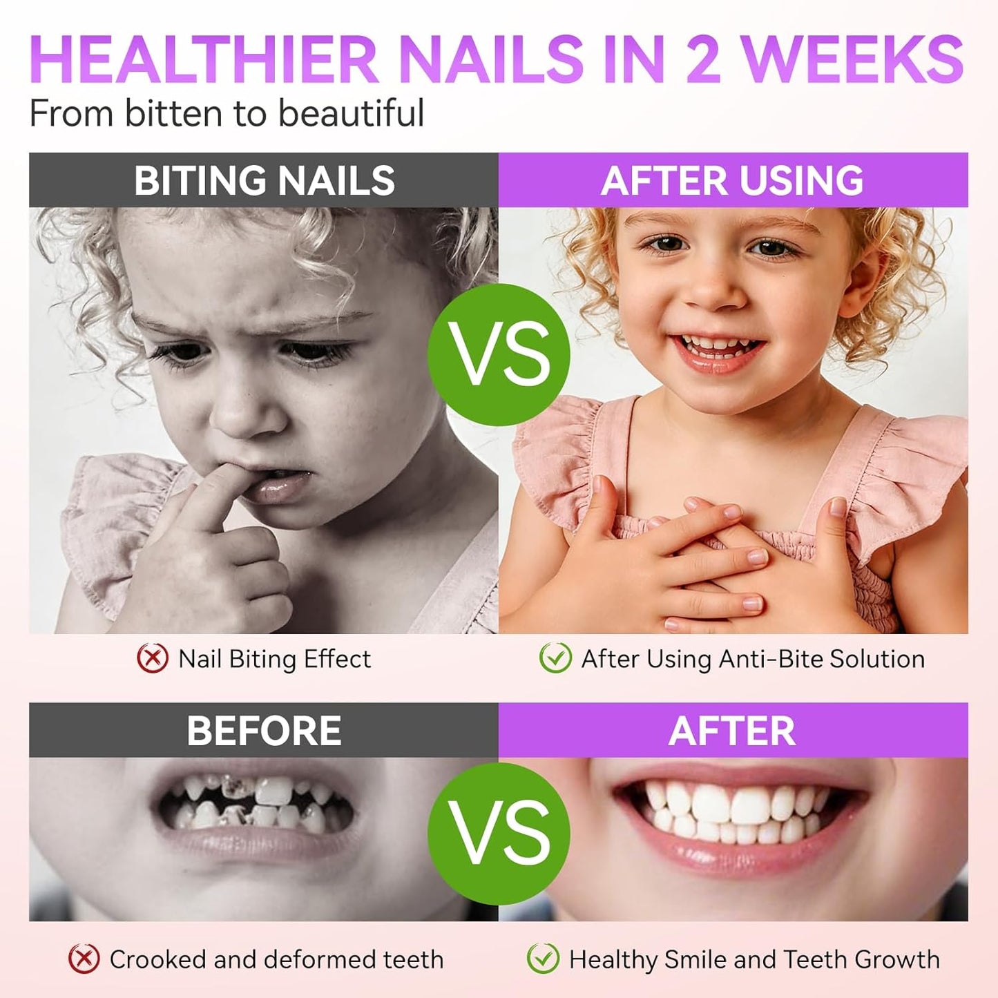 Stop Kids Nail Biting - Strong Extra Bitter Polish, Safe Non-Toxic Vegan Formula | Long-Lasting Clear Treatment