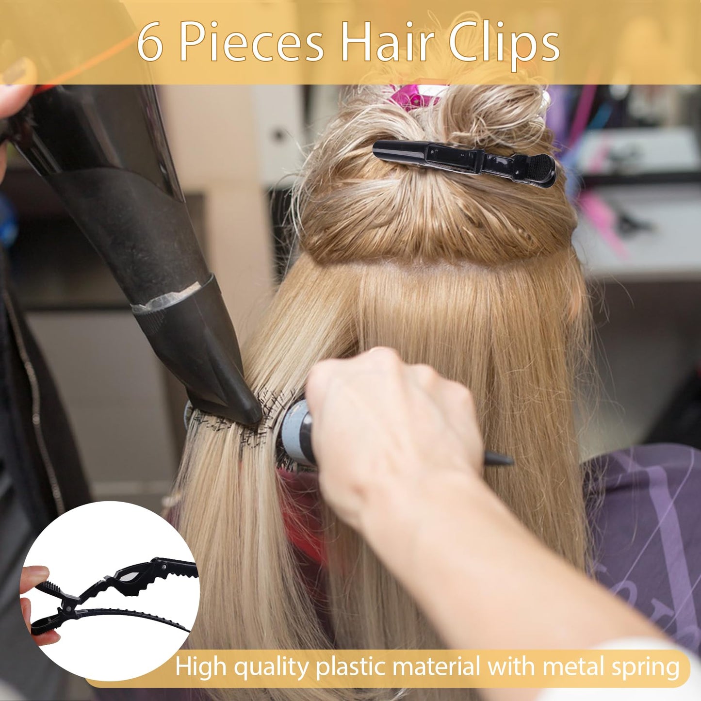 23 Pieces Hair Braiding Tools Set, Magnetic Wrist Pin Holder, Sectioning Clips, Rat Tail Combs, Hair Parting Rings for Braiding