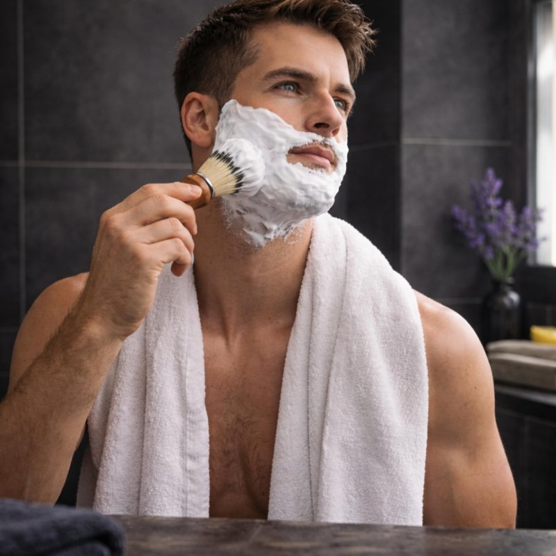 GENTS Men’s Shaving Soap Pack 97% All Natural Enriched With Shea Butter & Glycerin, Creates Rich Lather Form, 3 Oz Each Nourishes Skin Smooth Clean Shave Pack of 4 Different Scents