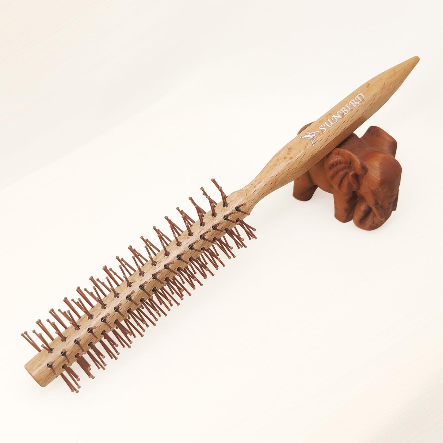 SUNBIRD Small Round Brush for Short Hair - 1.2" Mini Volumizing & Styling Brush for Men & Women, Heat Resistant Quiff Roller for Lifting, Curling Bangs, Beard & Thin Hair, Creates Natural Volume