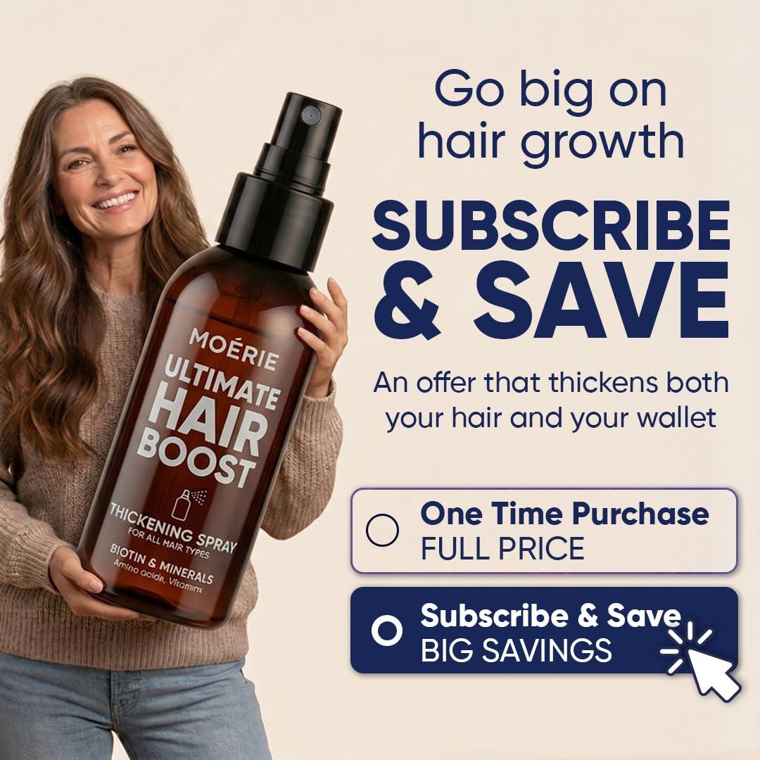 Moerie Hair Growth Serum Spray - Biotin & Rosemary Formula for Thinning Hair | Scalp Care & Regrowth Solution