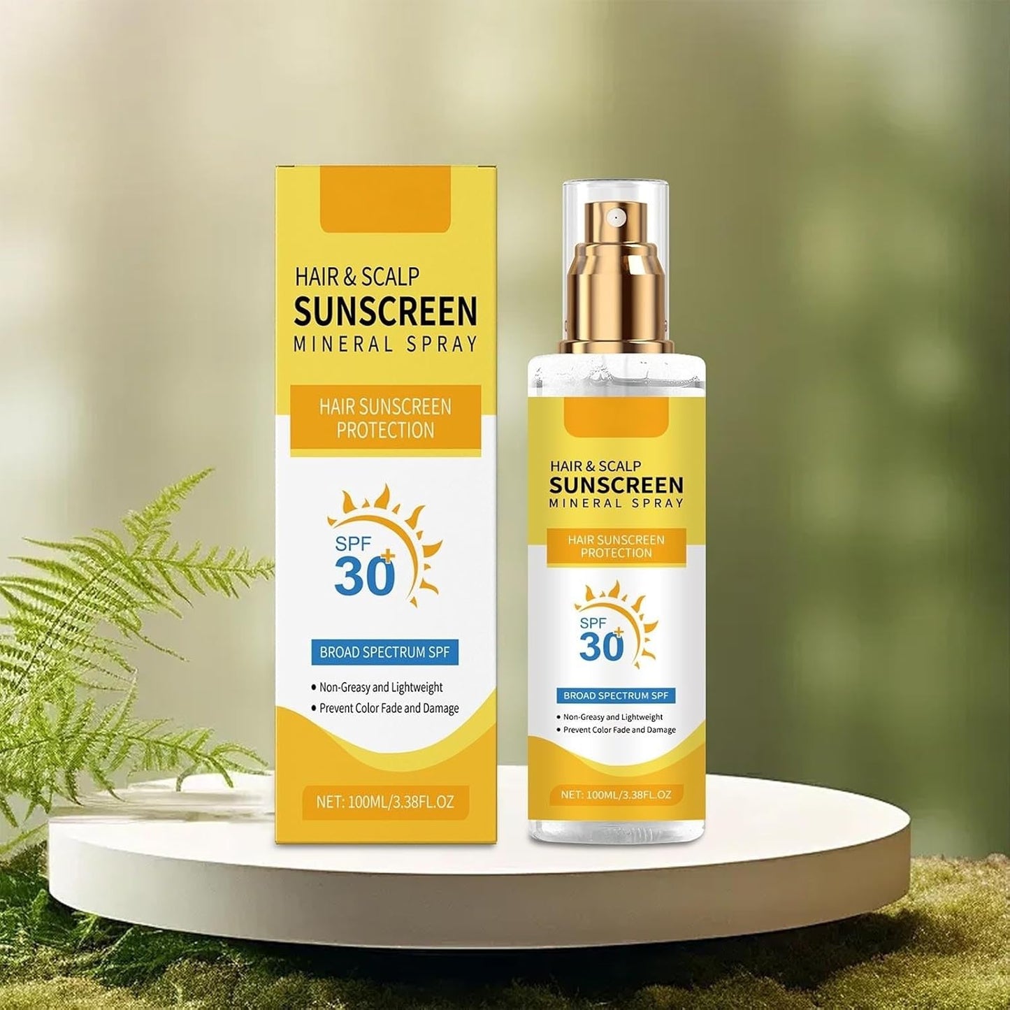Hair & Scalp Sunscreen Spray SPF 30+ | Lightweight UV Protection, Non-Greasy Formula, Water-Resistant