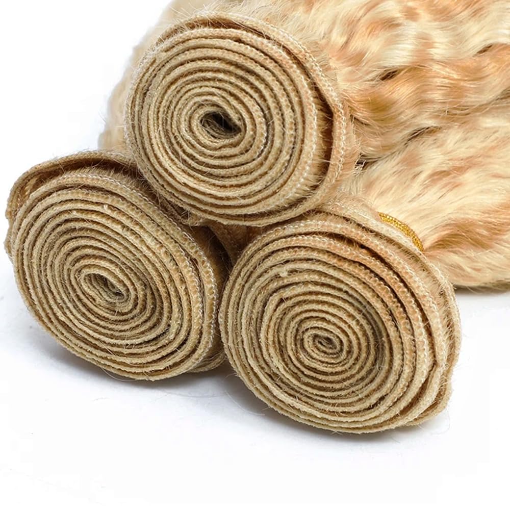 14 16 18 Inch P30/613 Highlight Blonde Bundles Human Hair 3 Bundles Brazilian Remy Hair 50 Grams/Bundle 10A Grade Unprocessed Virgin Hairs Yaki Straight Bundle Weaves Extensions