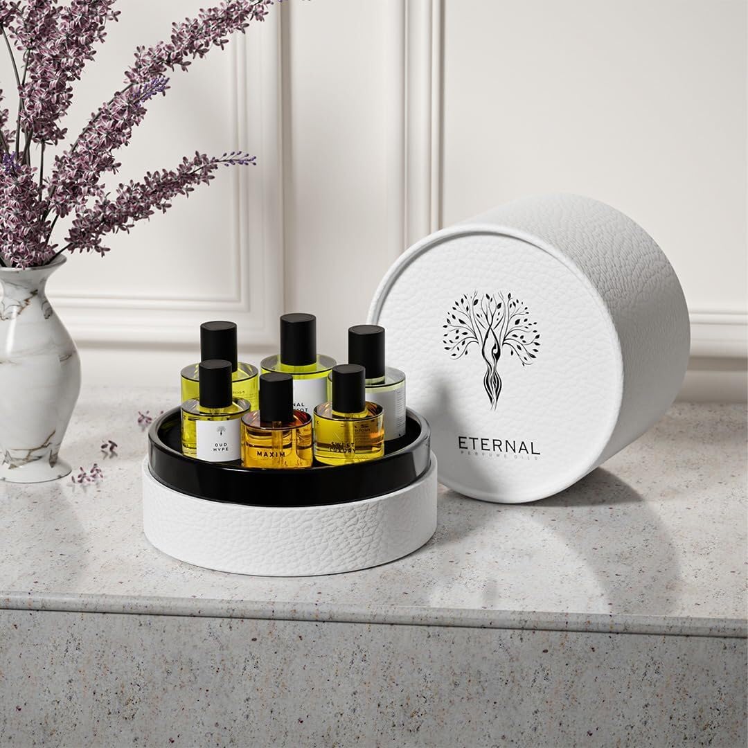 Eternal Perfume Oils Gift Set - 6 Exquisite Scents | Long-Lasting, Alcohol-Free Unisex Travel Size Perfumes