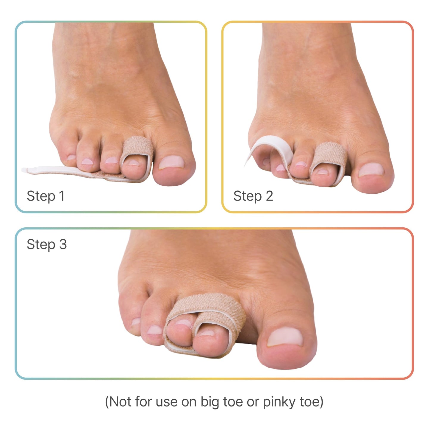 ZenToes Hammer Toe Straightener, Broken Toe Splint & Buddy Wraps, 4 Ct
