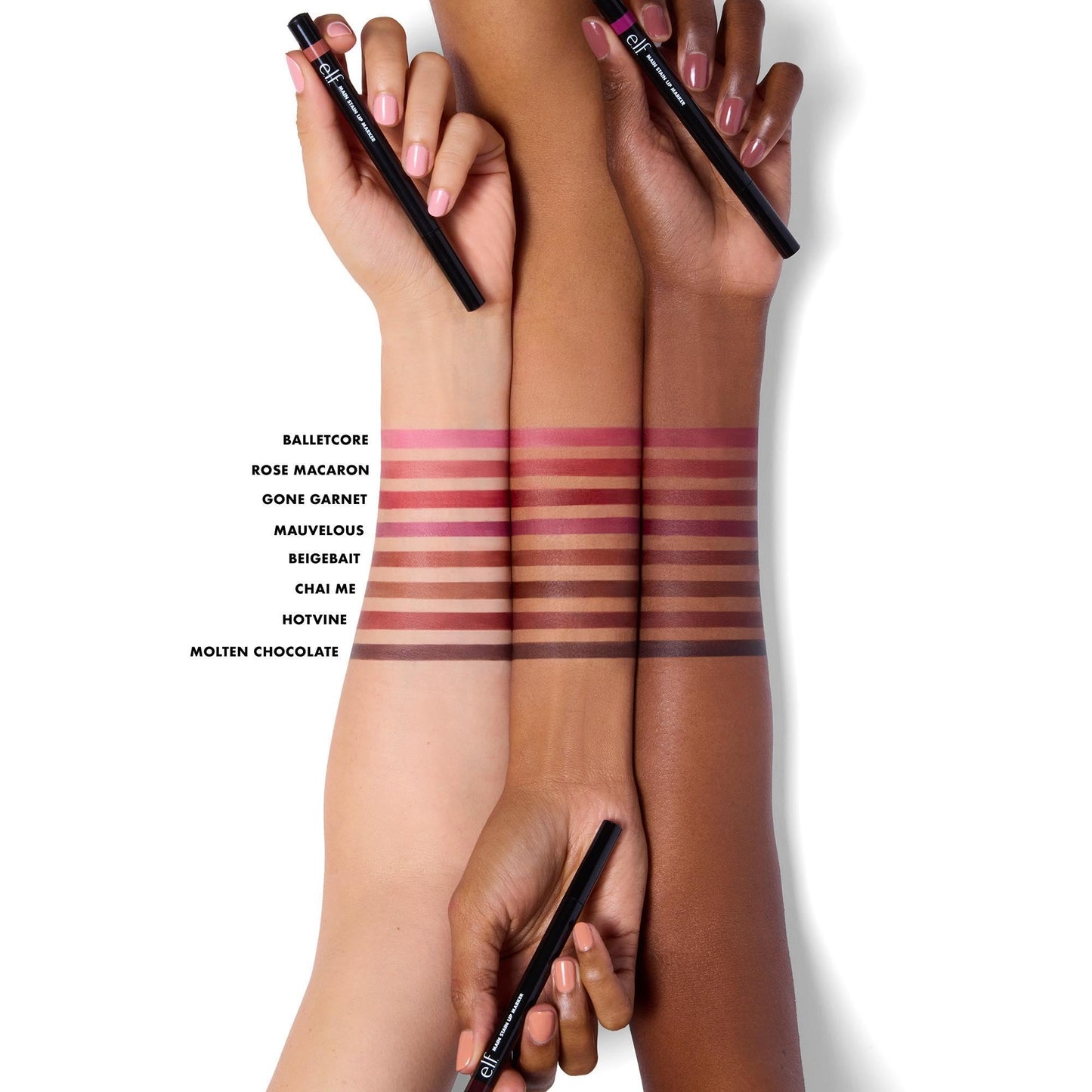 e.l.f. Main Stain Lip Marker, Lip Stain Lip Liner, Define, Contour & Fill for Long-Lasting & Transfer-Resistant Color, Vegan & Cruelty-Free, Chai Me