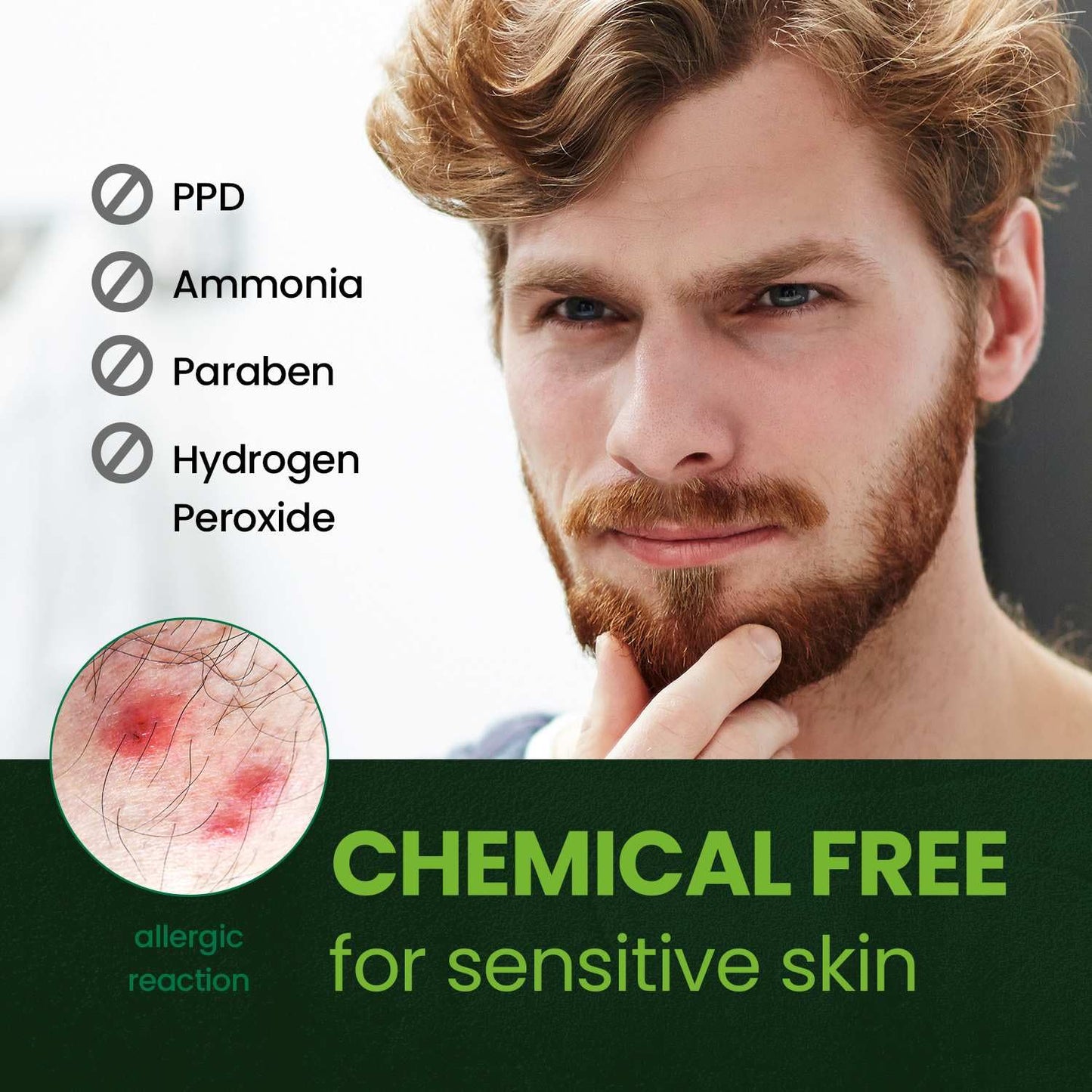 Mustache & Beard Dye for Men - Soft Black | PPD-Free, Ammonia-Free, Vegan, Gentle on Sensitive Skin