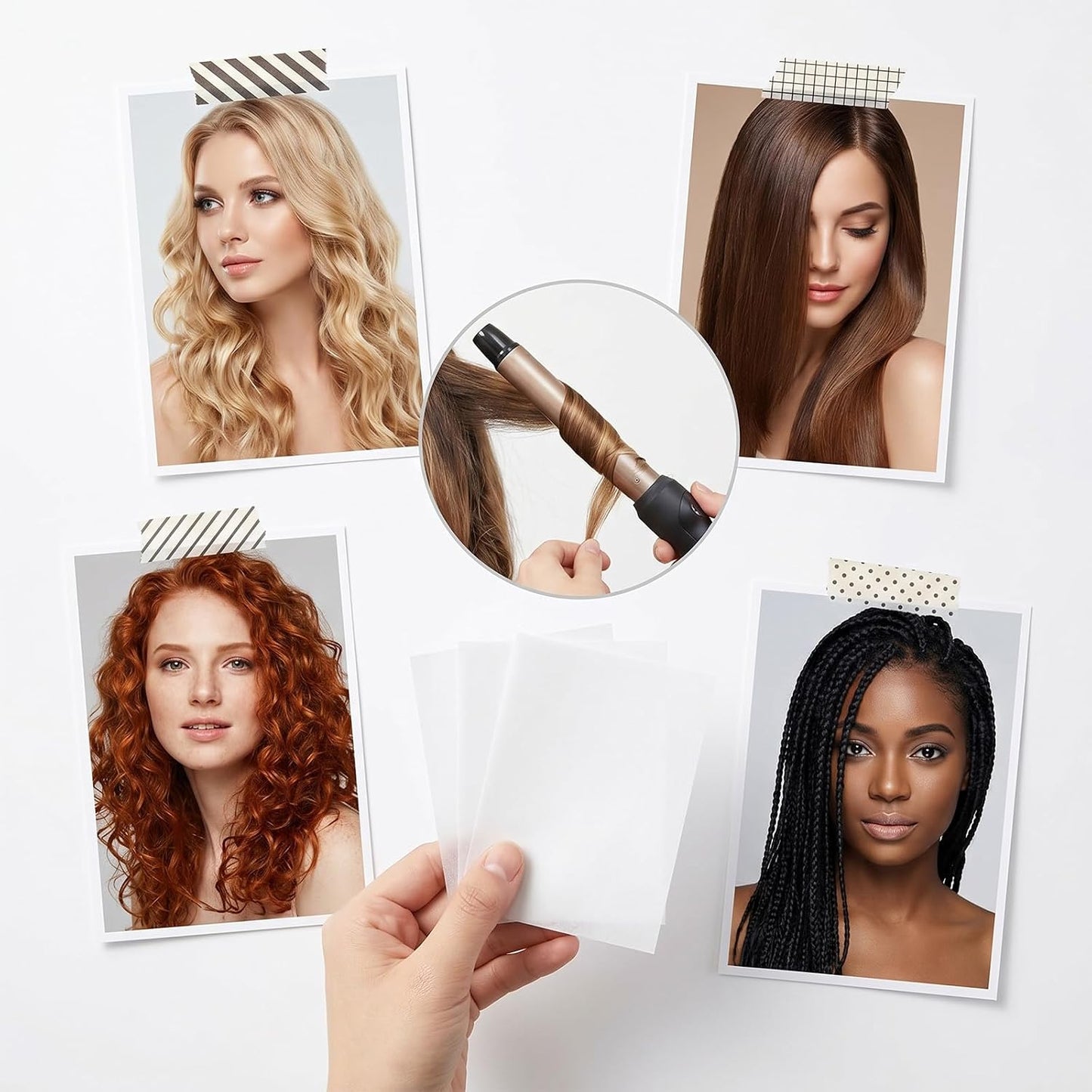 320 Pcs End Papers for Hair Perm | Thin, Breathable Salon-Grade Curling Tissue - High Temperature Resistance