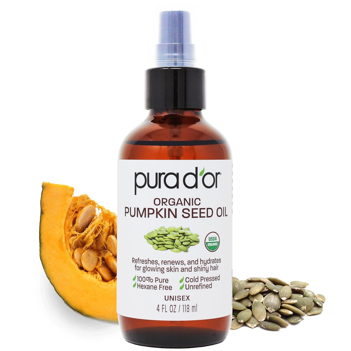 PURA D'OR Organic Vitamin E Oil - 70,000 IU Ayurvedic Skin Care | Lightweight Moisturizer for Face & Body