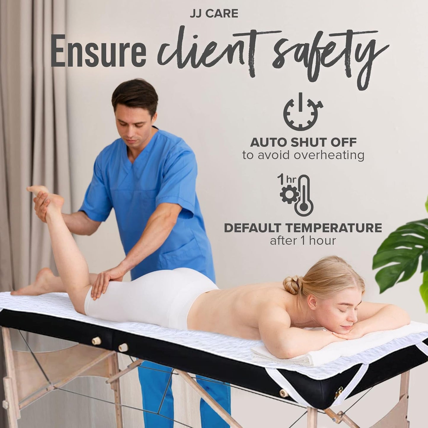 Massage Table Warmer - Digital 5 Heat Control Fleece Pad | 31"x71", Overheat Protection, 12 FT Cord