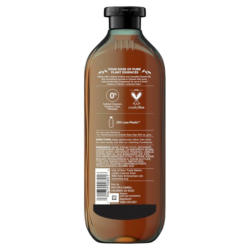 Herbal Essences Pure Grapeseed Shampoo - Sulfate Free Hair Protection & Color Nourishment | 13.5 fl oz