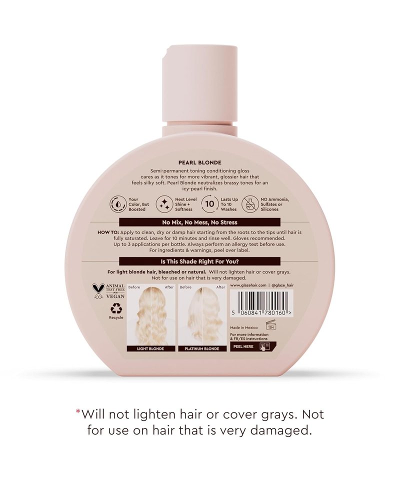 SuperGloss Purple Toning Gloss - Hydrating Formula for Blonde & Highlighted Hair | Neutralizes Yellow Tones - 6.4 fl oz