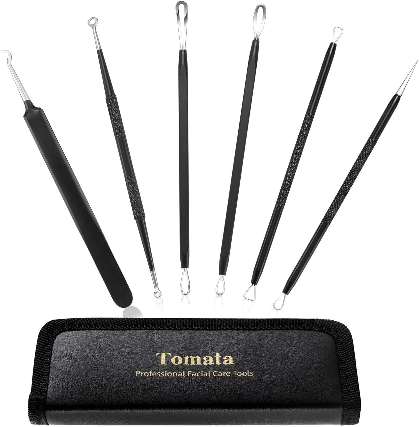 Blackhead Remover Tool Kit - 6-Piece Professional Stainless Steel Comedone Extractors