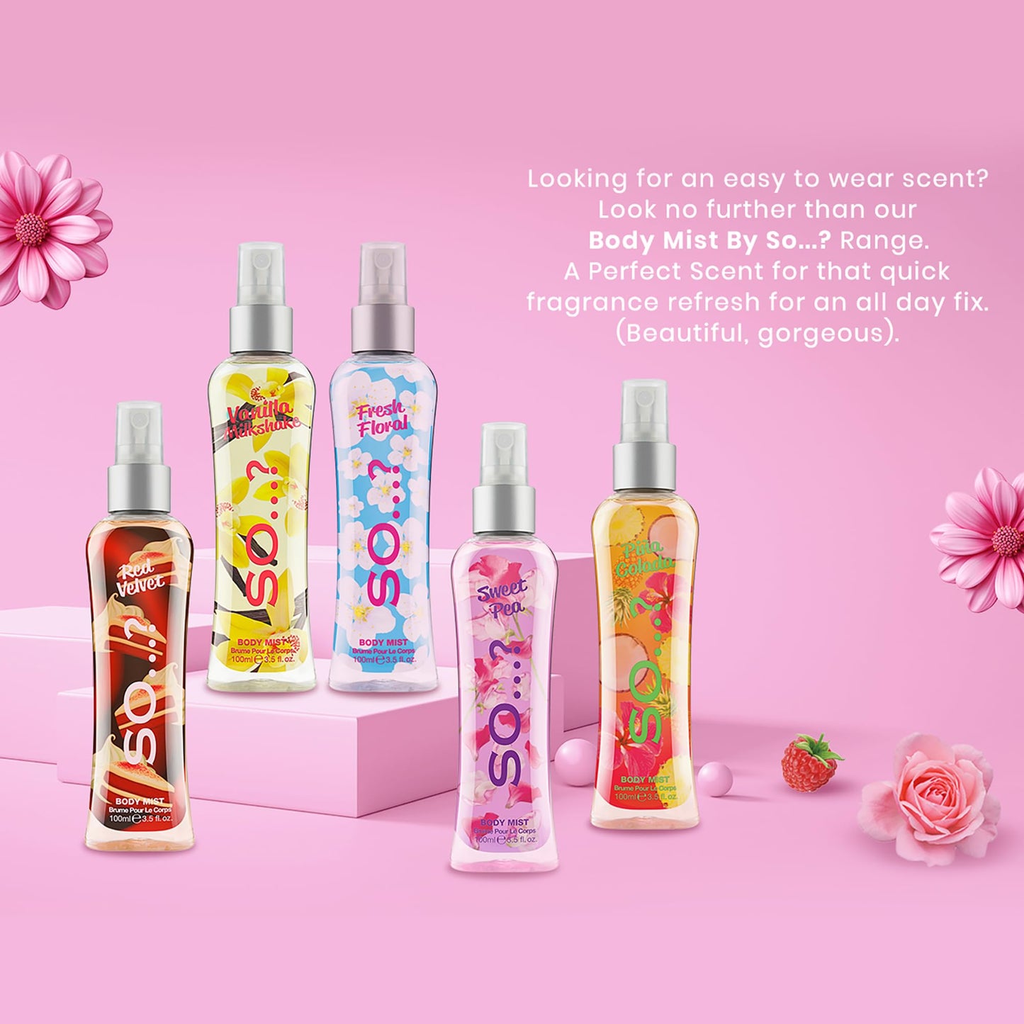 Vanilla Milkshake Body Mist by So...? - Vanilla Perfume with Peach, Plum, Rose Notes - Ideal Gifts for Women - Long-Lasting Perfume for Women - 3.5 oz