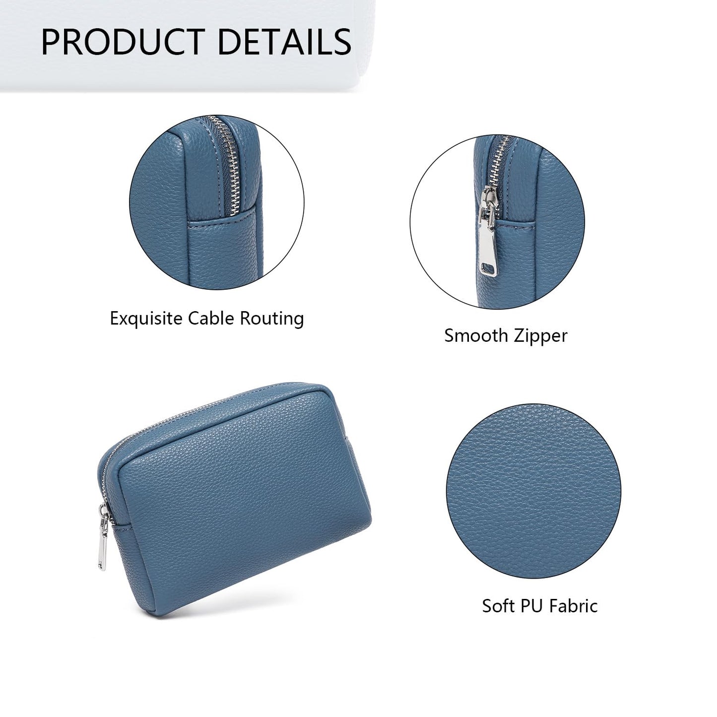 YONBEN Makeup Bag Large Capacity Women's Classic Black Wash Bag Adjustable Partition Wash Brush and Cosmetic Carrying Bag (PU/Brussels Sprouts)