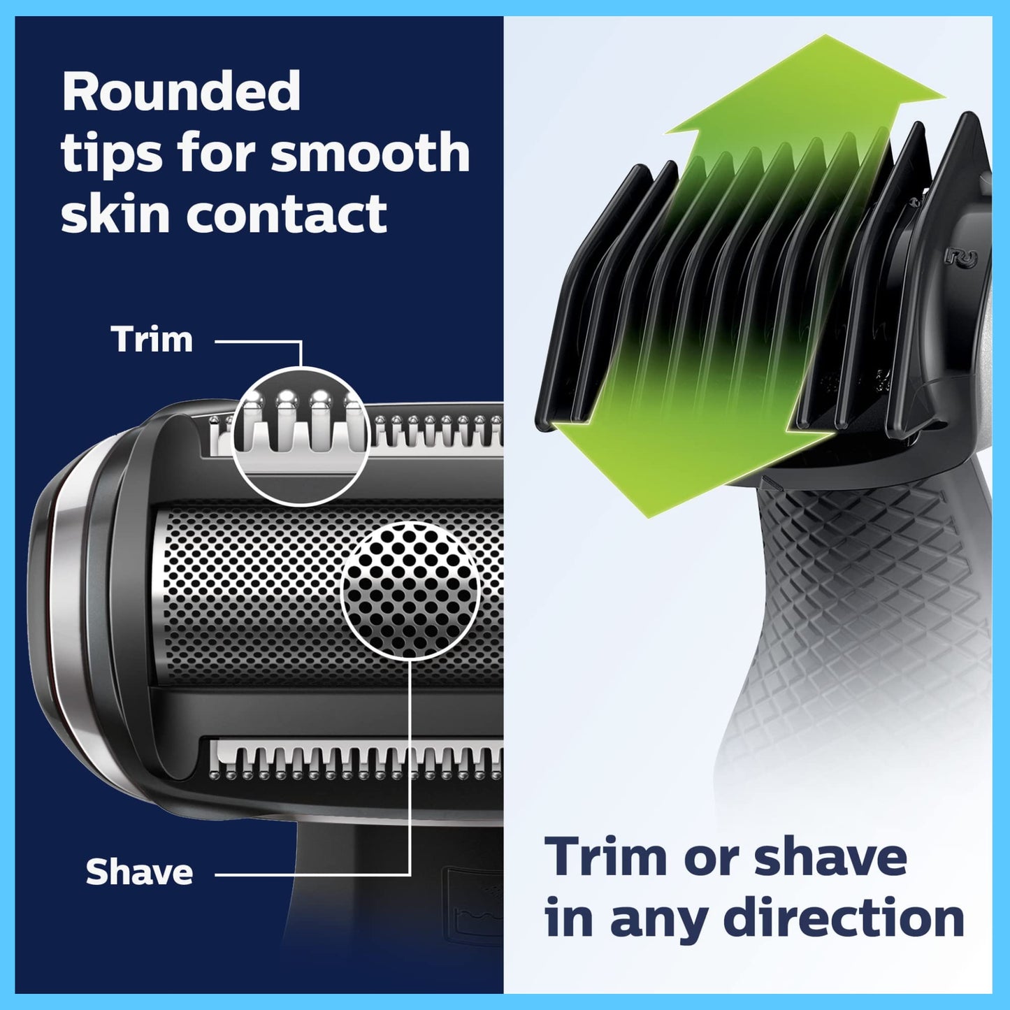 Philips Norelco Body Groomer Series 5000 Body Shaver, Body Hair Trimmer for Men, Showerproof Manscaping Groin Trimmer for Men