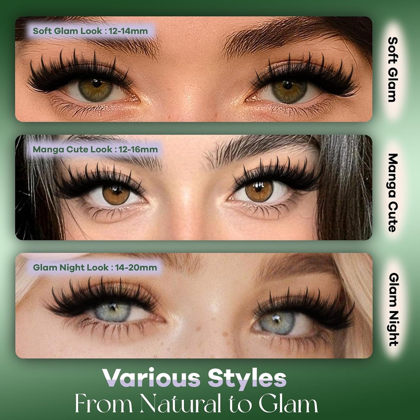 Manga Lash Clusters Kit - 200D Wet Look Anime Lashes | 12-20mm Wispy Fluffy Individual Lashes for Cosplay & Daily Makeup
