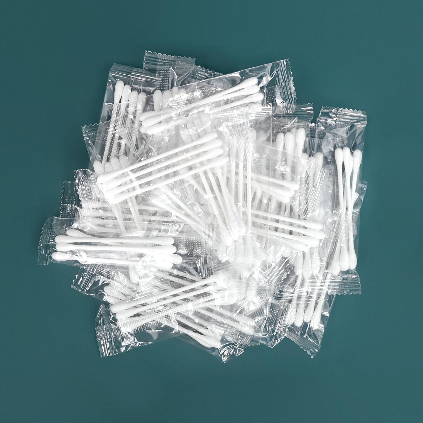 200 Pack Cotton Swabs, Individually Wrapped Cotton Swab, Individually Wrapped Double Tipped Paper Sticks for Ear, Make-up (200 pack(4pcs per Bag))